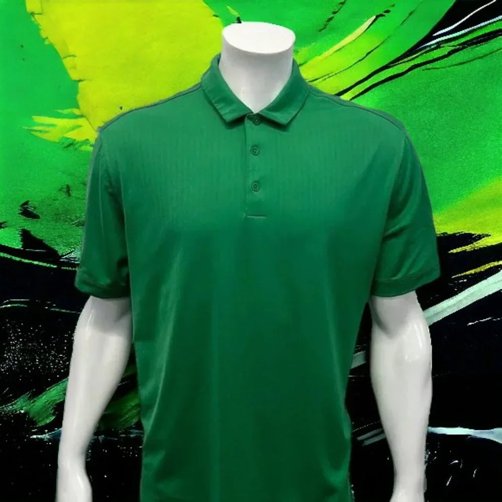 Nike Golf Dri Fit Tour Performance Masters Green Short Sleeve Polo Shirt Large